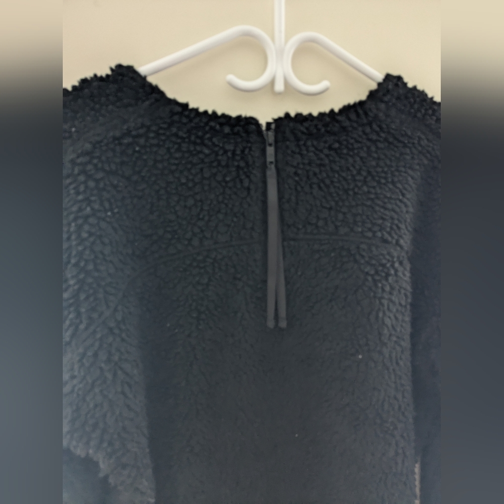 Lululemon 2020 Wool Whenever Crew Sherpa Fleece Sweater Black Size 12 - Picture 7 of 8
